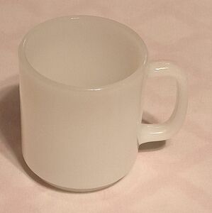 Vintage Milk Glass Coffee Mug By Glasbake
